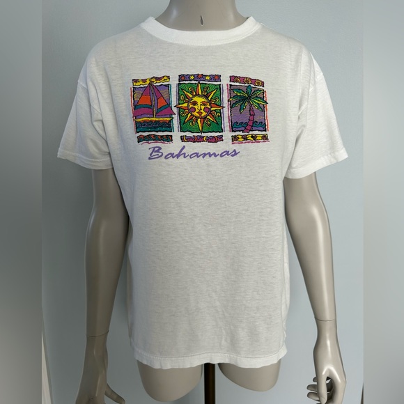 Vintage Bahamas Short Sleeve Men’s Souvenir T-Shirt - Picture 2 of 10